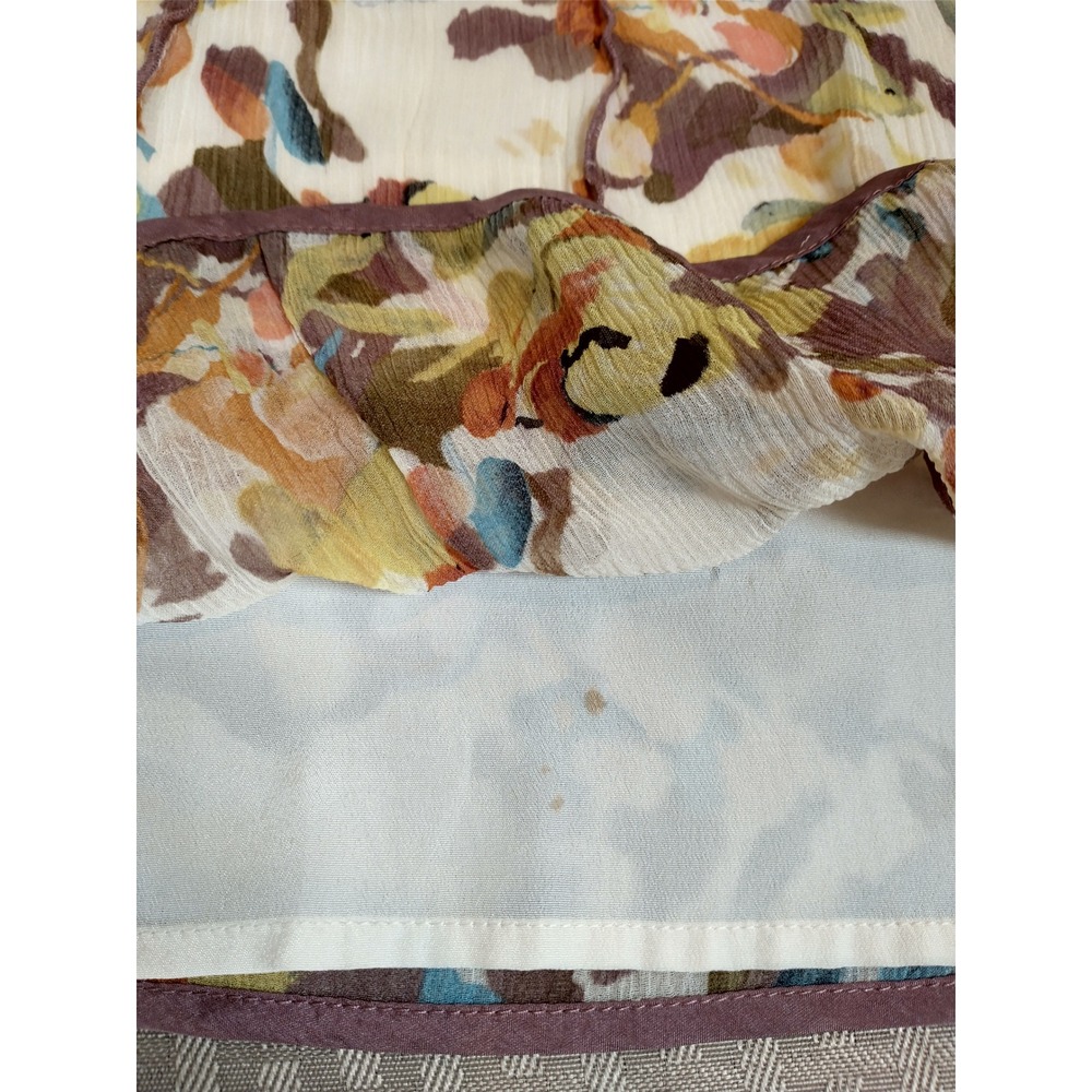Sundance Boho Romantic Whimsigoth Silk Floral Watercolor Sleeveless Sz 16 Dress - Picture 9 of 14